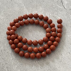 perles 6 mm jaspe rouge naturelles rondes pour bijoux artisanaux