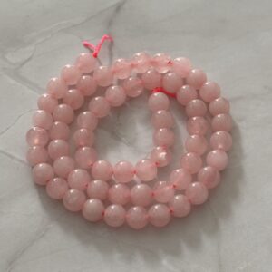 perles fines quartz rose 6 mm pierre semi précieuse pour artisanat
