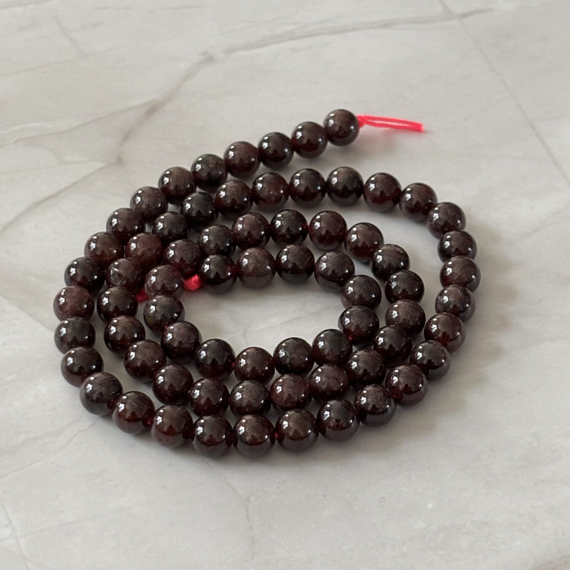 perles 6 mm grenat rouge profond pierre naturelle pour bijoux fait main