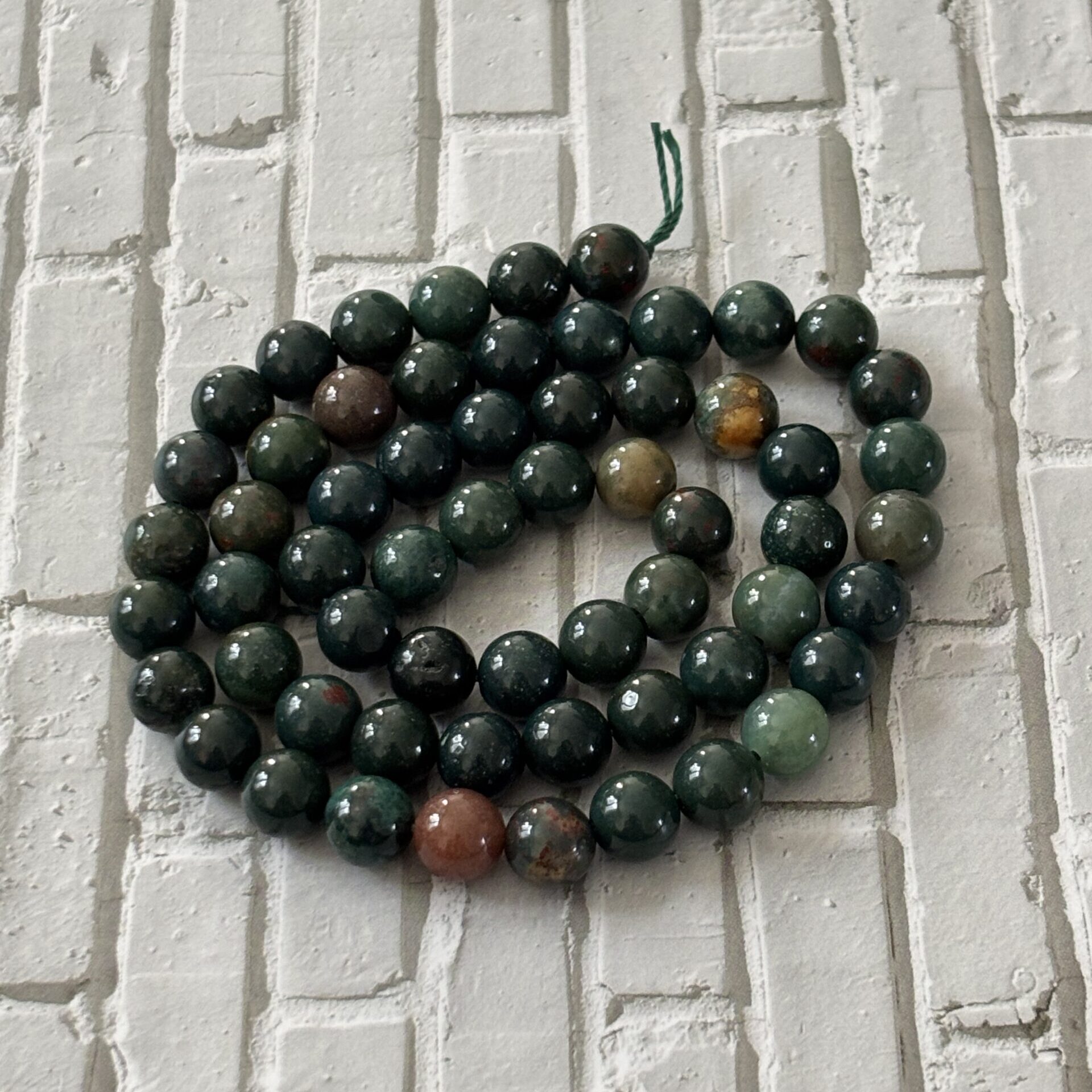 perles fines jaspe héliotrope 6 mm énergie et équilibre