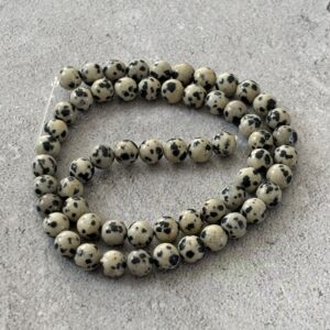perles rondes jaspe dalmatien 6 mm créativité et protection