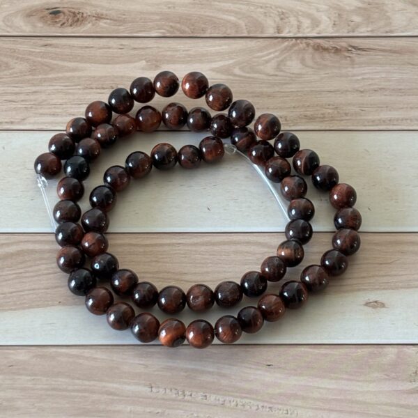 perles naturelles œil de taureau 6 mm bijoux élégants et protecteurs