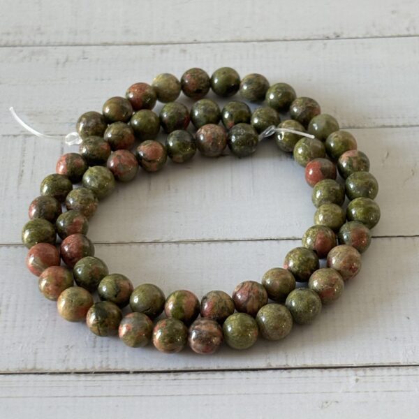 unakite perles 6 mm pierre semi précieuse pour bracelet artisanal