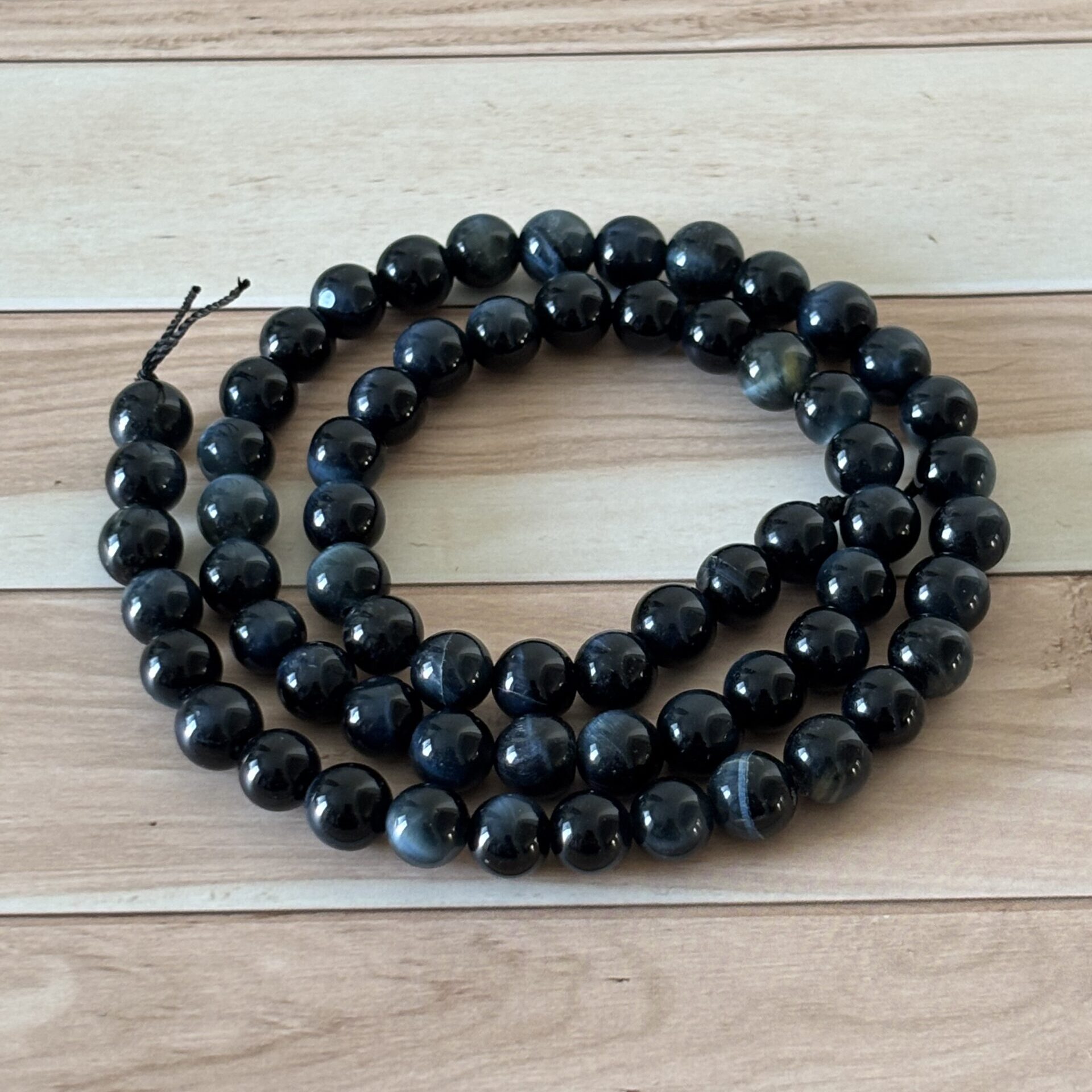 perles fines œil de faucon 6 mm pierre naturelle pour bijoux ou accessoires énergétiques