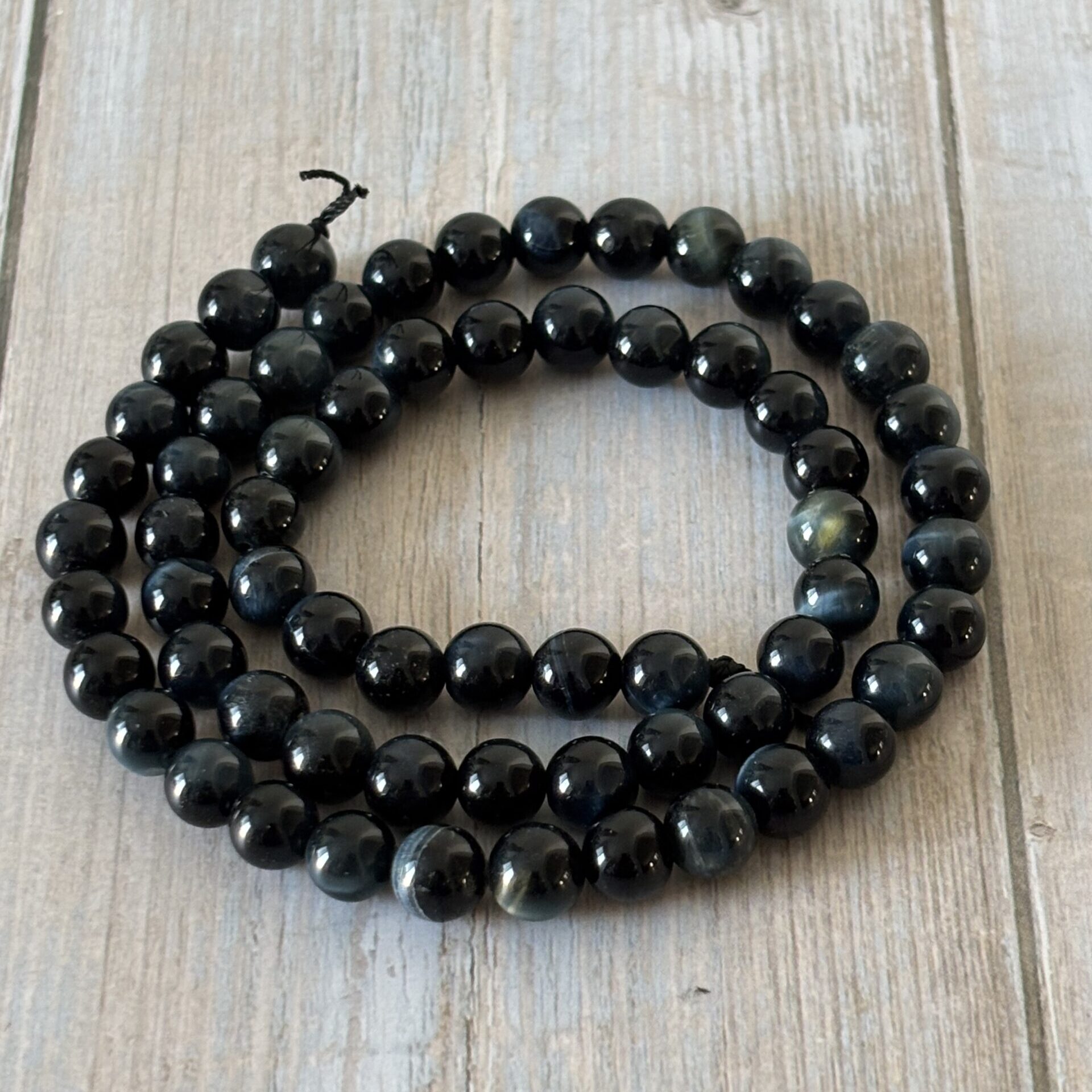 œil de faucon perles 6 mm pierre semi précieuse pour bracelet