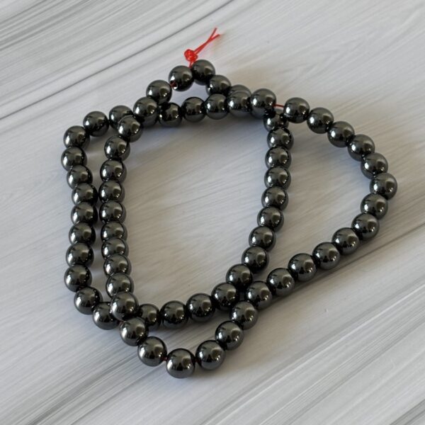 perles rondes hématite 6 mm énergie et ancrage
