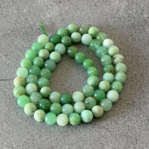 Perles rondes chrysoprase 6 mm pour fabrication de bijoux et accessoires DIY