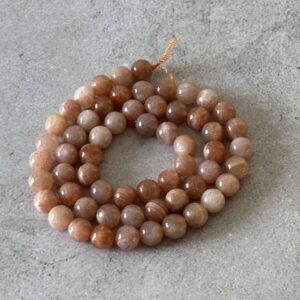 Perles 6 mm en pierre de soleil naturelle pour créations de bijoux
