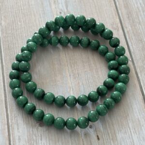 Perles malachite 6 mm naturelles, pierres vertes pour bijoux énergétiques