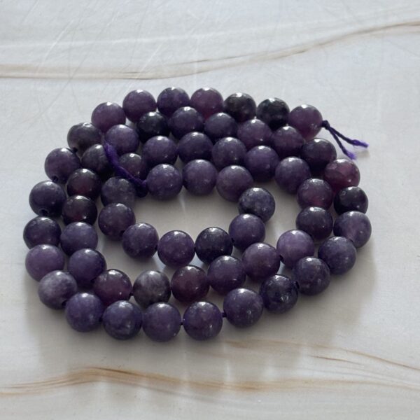 Perles 6 mm lépidolite pierre apaisante