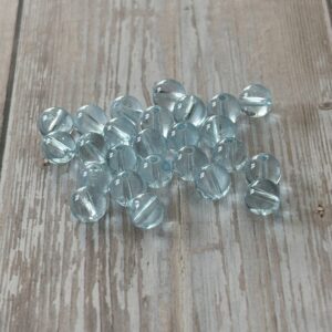 Perles 7 mm de topaze bleue pour bracelet chemin de vie