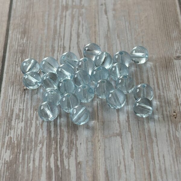 Perles 7 mm de topaze bleue pour bracelet chemin de vie