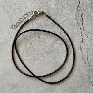 Cordon coton ciré noir pour bijoux