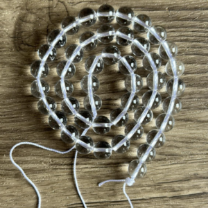 Cristal de roche naturel en perles vendues à l'unité , en lot ou fil complet
