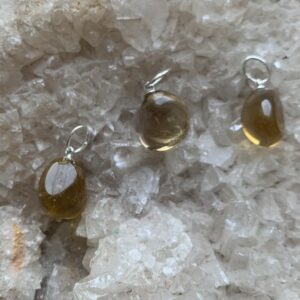 Citrine pendentif pierre roulée