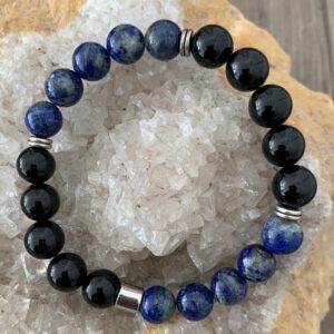 onyx et lapis lazuli perles 10 mm