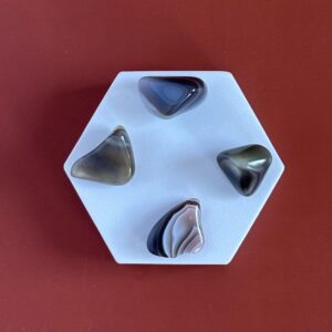 Agate du Botswana naturelle – pierre roulée aux motifs délicats et apaisants