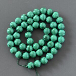 Perles rondes 8 mm malachite pierre verte lithothérapie