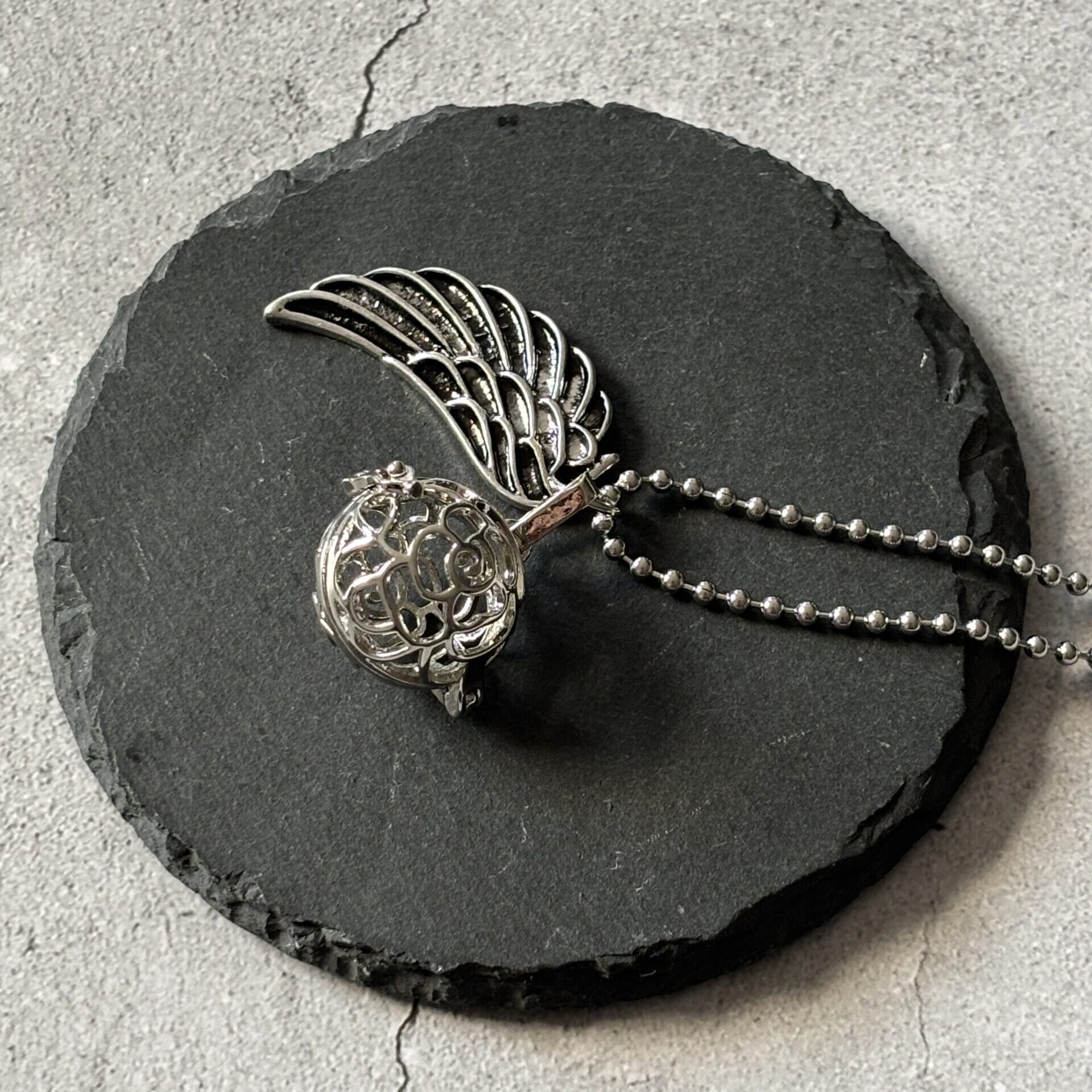 Collier Bola de grossesse en cage pour pierre naturelle protectrice