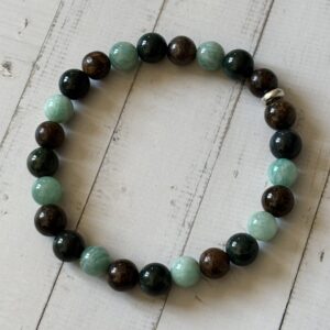 Bijou prise de décision amazonite et bronzite