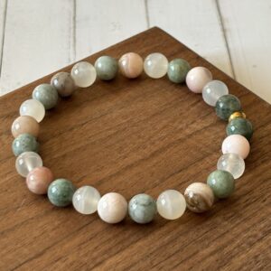 Bijou maternité pierre de lune jade et opale