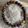 Bracelet protection : Œil de Tigre, taureau et faucon