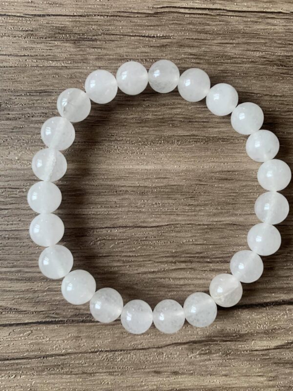 jade blanche perles naturelles bracelet perles 8 mm