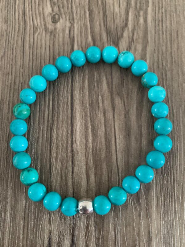 Turquoise verte stabilisée bracelet perles 6 mm