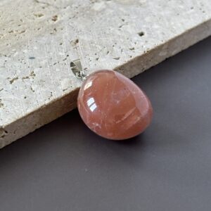 Pendentif cornaline pierre roulée créativité