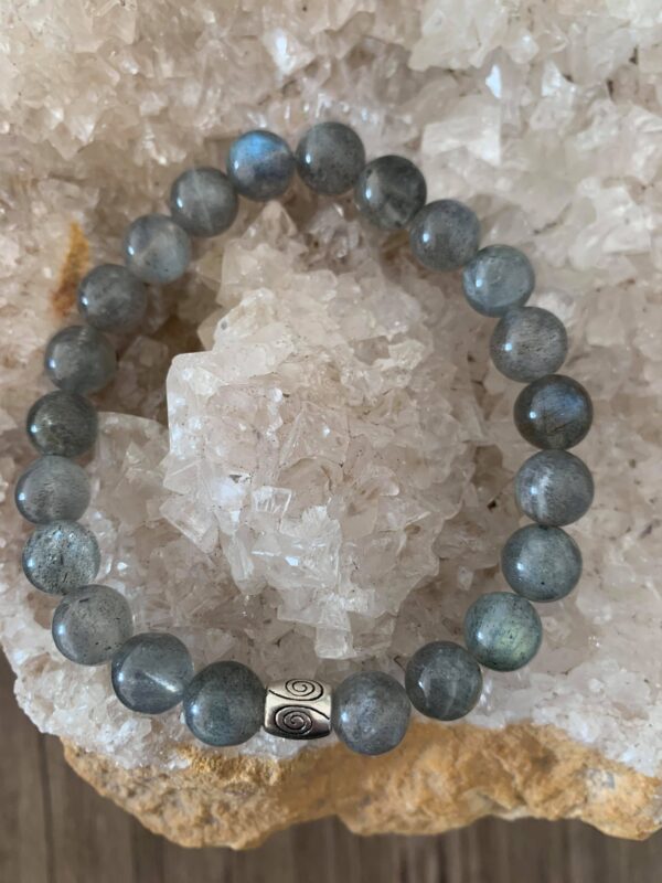 Bracelet pierre naturelle labradorite extra perles 8 mm