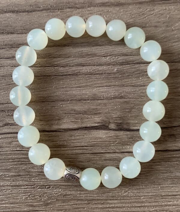 serpentine bowenite naturelle bracelet perles 8 mm