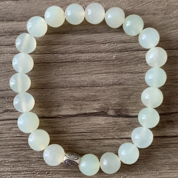 serpentine bowenite naturelle bracelet perles 8 mm