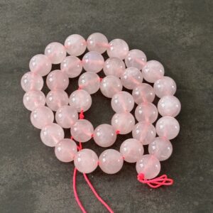 Perles 10 mm quartz rose douceur et harmonie