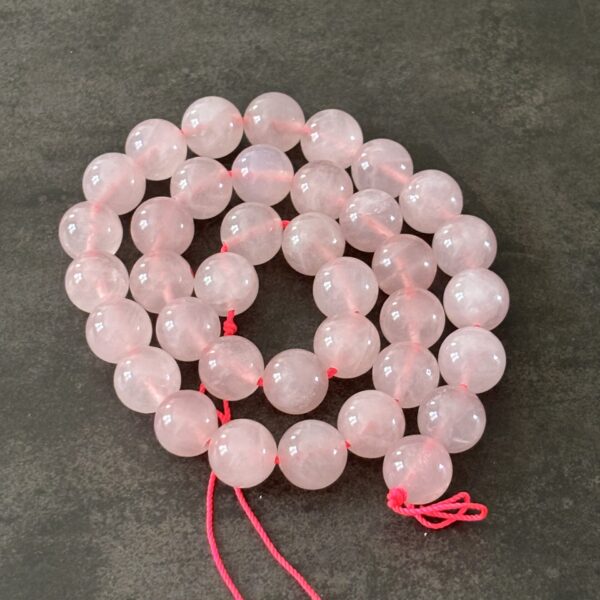 Perles 10 mm quartz rose douceur et harmonie
