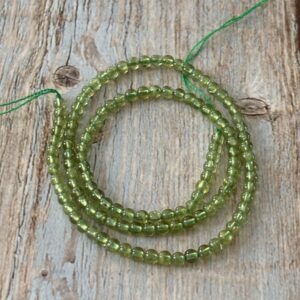 Perles 4 mm péridot énergie positive et équilibre