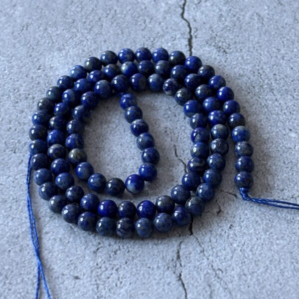 Perles rondes lapis lazuli 4 mm pour bijoux artisanaux
