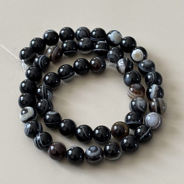 Perles 8 mm agate œil pour protection et force intérieure