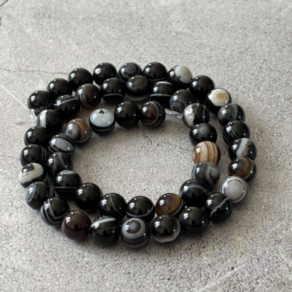 Perles naturelles 8 mm agate œil pour artisanat créatif et sérénité