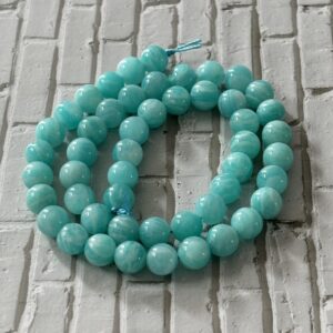 Perles 8 mm amazonite extra pour apaisement, douceur et énergie positive