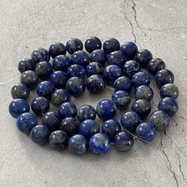 perles 10 mm lapis lazuli pierre semi précieuse bleue pour loisirs créatifs