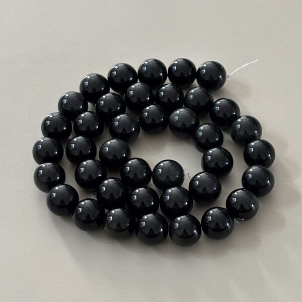 perles 10 mm obsidienne céleste aux reflets irisés pour bijoux protecteurs