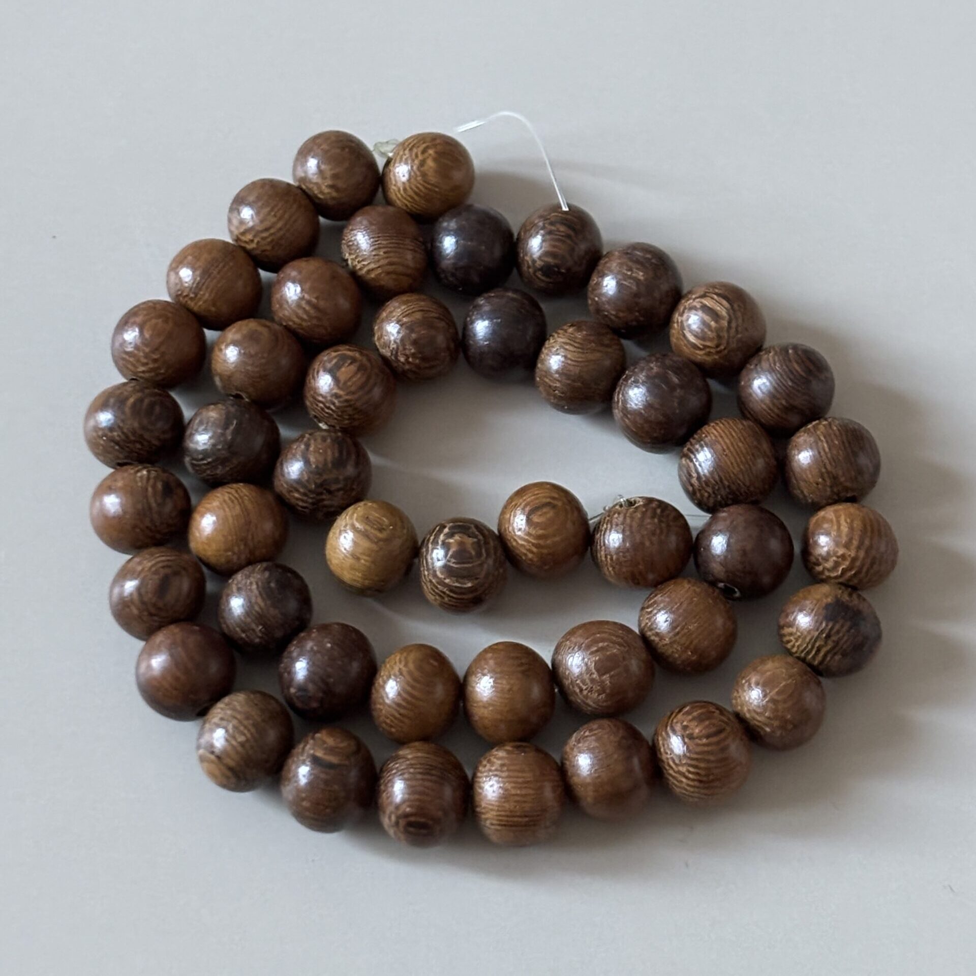 Perles 8 mm bois de roble naturelles pour créations de bijoux artisanaux