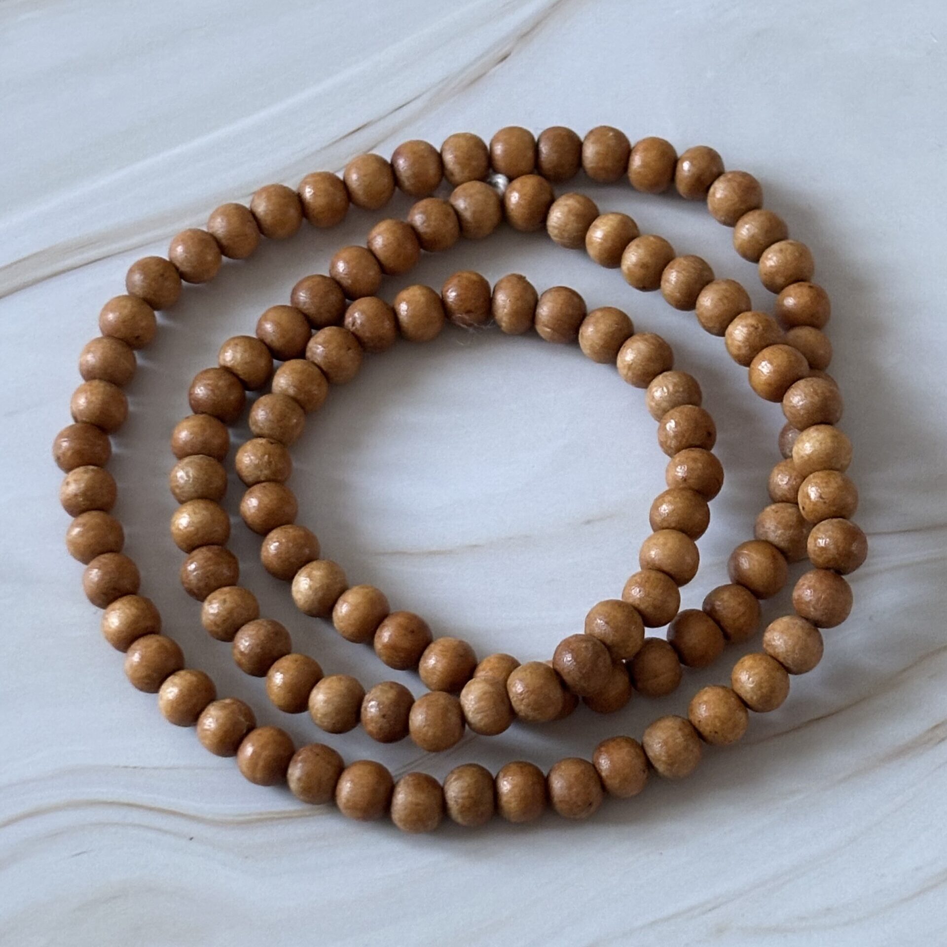 perles rondes bois exotique 6 mm création bracelet collier