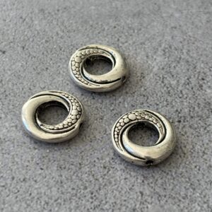 séparateur spirale argenté pour bracelet – accessoire de montage perles et bijoux artisanaux