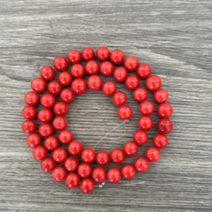 corail perles 8 mm à l'unité, en lot ou fil complet