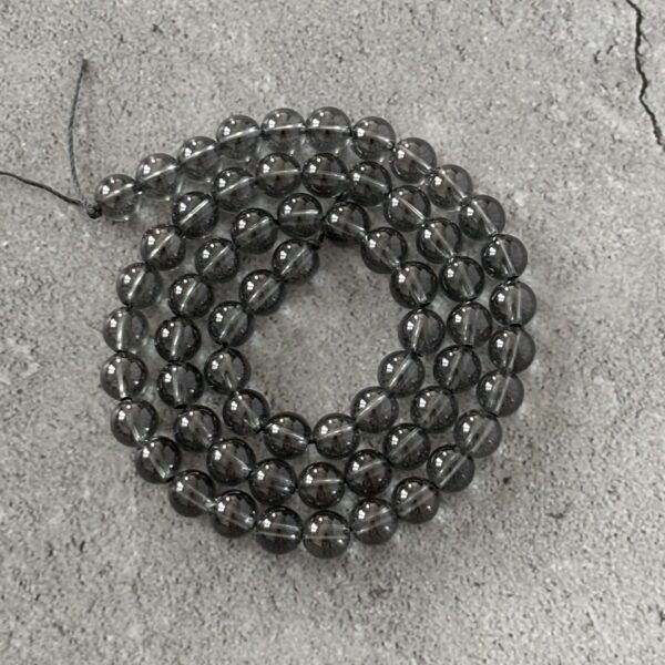 Perles aqua aura gris lumineuses 6 mm pour bijoux faits main