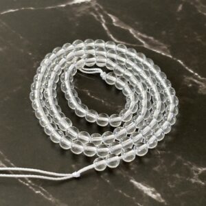 Perles cristal de roche 4 mm clarté et énergie