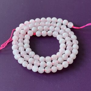 Perles quartz rose 4 mm amour et tendresse