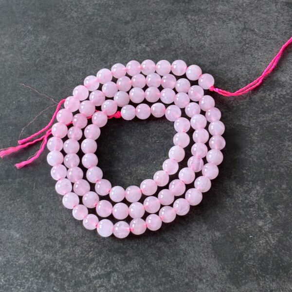 Perles 4 mm quartz rose pierre naturelle pour création artisanale