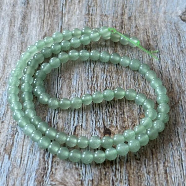 Perles 4 mm aventurine verte pour création artisanale de chance et prospérité